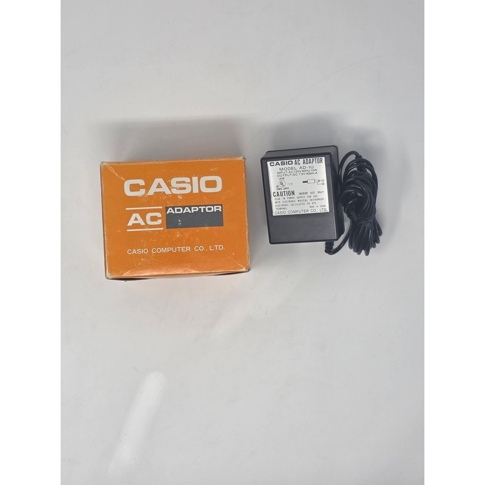 Casio AD-1U AC Adaptor 7.5V 600mA Power Supply for PT-87 SK-1 SK-5 Made in Japan